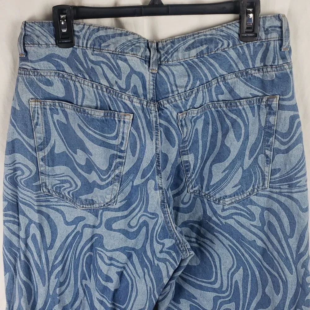 Divided H&M Women's 10 Swirl Blue Jeans - Picture 10 of 15